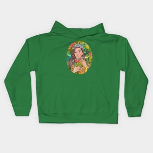 Alligator Flora Princess of the Jungle Kids Hoodie